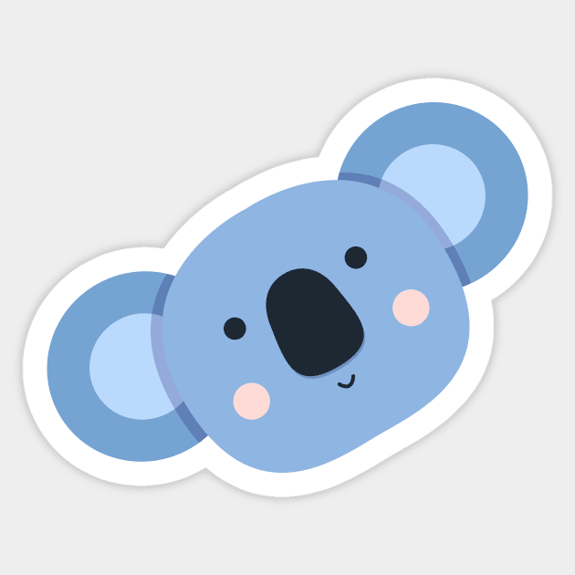 Koala sticker, blue koala sticker, cute koala sticker, coala sticker, koala bear sticker Sticker by crocozen